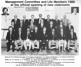 New Zealand Harlequins Rugby Club - History - 1986 Management Committee and Life Members