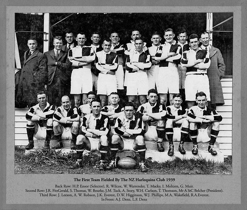 New Zealand Harlequins Rugby Club - 1939 Team photo